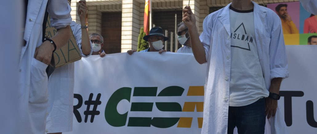 Manifestación convocada por CESM.