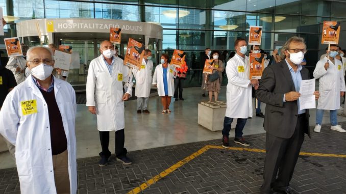 Manifestación de los médicos baleares en la huelga nacional convocada en octubre