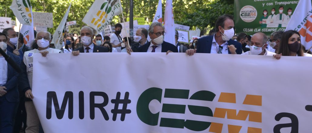 Momento de la manifestación del 25 de mayo de 2021.