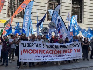 Momento de la manifestación en Madrid de la Plataforma EBEP 36.3.