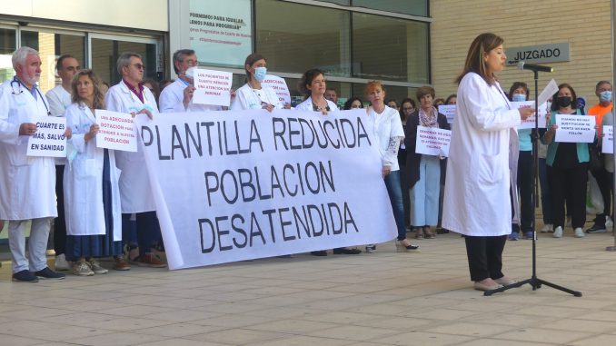 Protestas por las carencias de personal sanitario en Aragón.