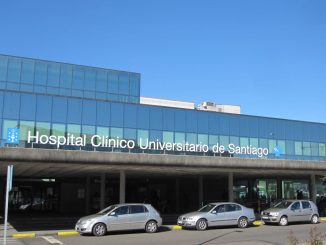Fachada del Hospital Clínico Universitario de Santiago.