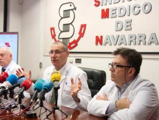 Rueda de prensa del Sindicato Médico de Navarra.