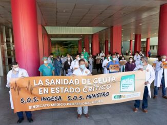 Manifestación del Sindicato Médico de Ceuta.