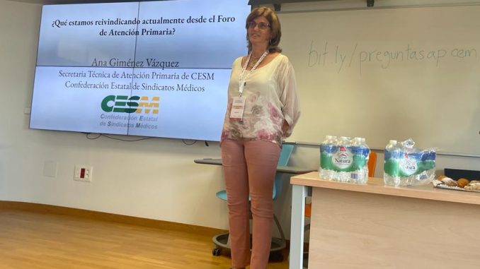 Ana Giménez momentos antes de su intervención.