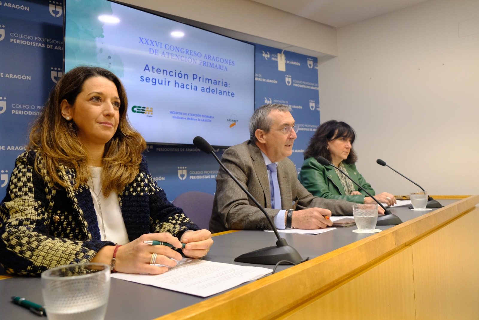 Laia Homedes, Leandro Catalan y Mar Gracia en la presentación del 36 Congreso Atención Primaria .