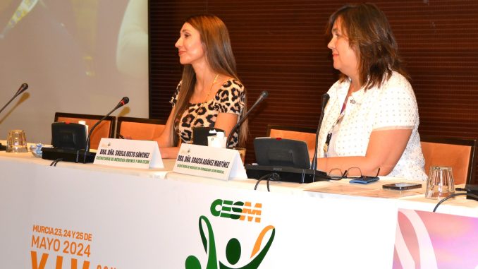 Sheila Justo y Gracia Adánez en la mesa sobre los aspectos laborales de los MIR.