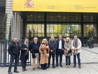 El Comité de Huelga en la última reunión.