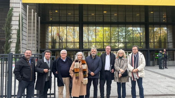 El Comité de Huelga en la última reunión.