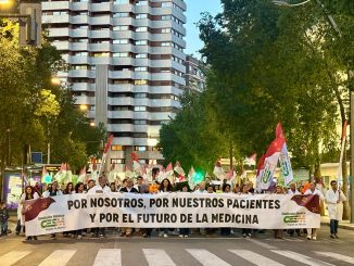 Momento de la manifestación en Murcia.