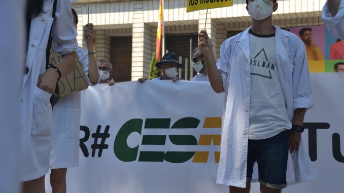 Manifestación convocada por CESM.