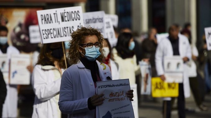Manifestación de médicos en Madrid.