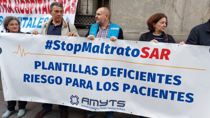 Manifestación en Madrid en la que participaba Amyts.
