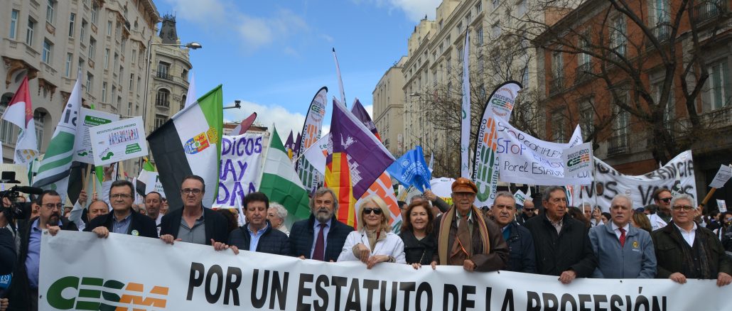 Momento del arranque de la manifestación.