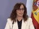 La ministra de Sanidad, Mónica García, en la rueda de prensa posterior al Consejo de Ministros.
