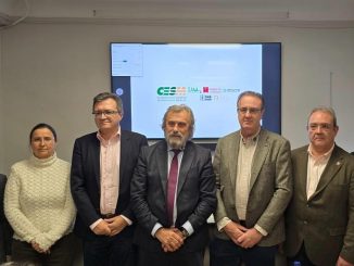 Los representantes de los sindicatos integrantes del Comité de Huelga.