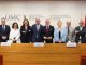 Los responsables de las distintas organizaciones en la rueda de prensa. FOTO: OMC.