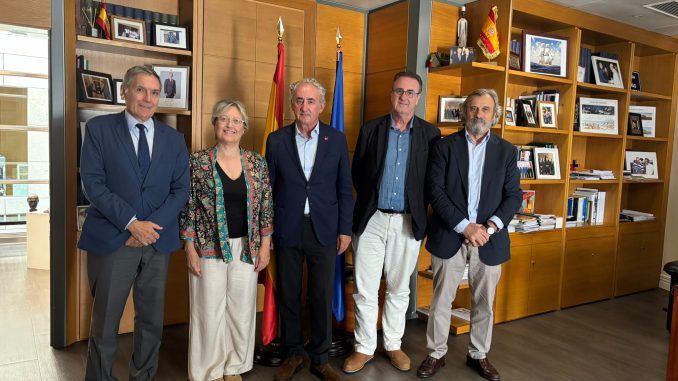 Tomás Chivato (CNDFM), Cristina Avendaño (FACME), Tomás Cobo (OMC), Víctor Pedrera (CESM) y Miguel Lázaro (CESM).