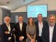 Los representantes de CESM con la presidenta de FEMS, Alessandra Spedicato.